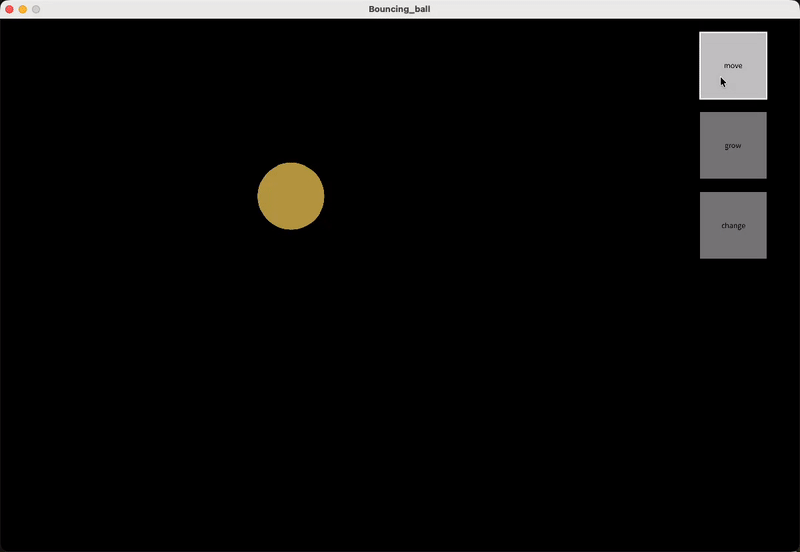 Full size screenshot of Bouncing Ball simulation project